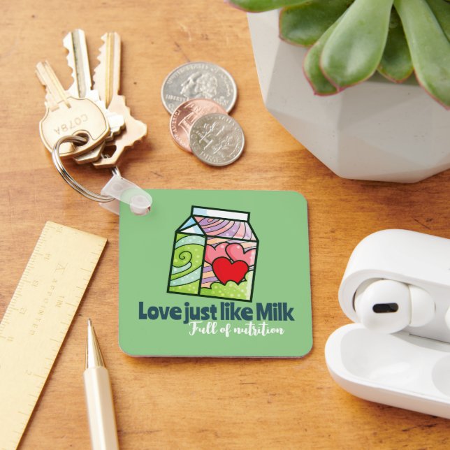 Llavero Personalizable Amor igual que la leche (Escritorio )