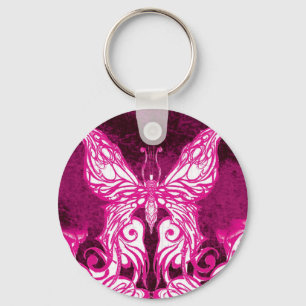Llavero Personalizable Celta/Mariposa rosa Tribal