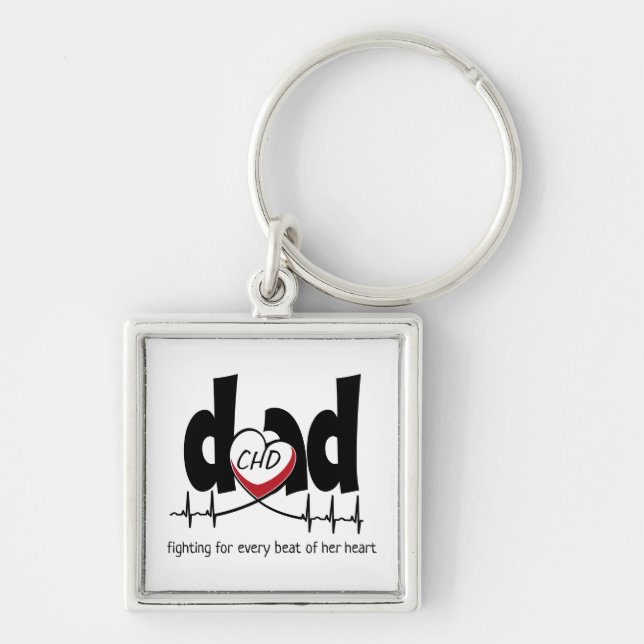 Llavero PERSONALIZABLE CHD Heart Dad (Frente)