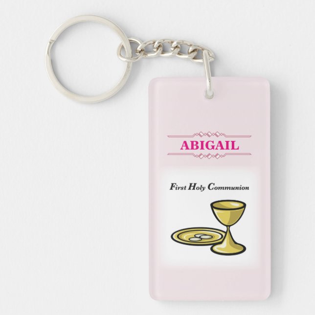 Llavero Personalizable, Chica Cuerpo de Comunión y Sangre (Frente)