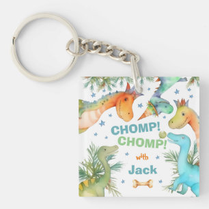 Llavero ¡personalizable CHOMP! ¡CHOMP! Tecla Dinosaur