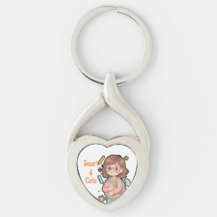 Llavero Personalizable Cláusula Escolar "Inteligente y Cut