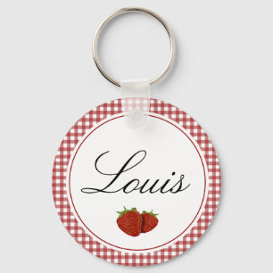 Llavero Personalizable Cute Strawberry