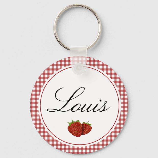 Llavero Personalizable Cute Strawberry (Anverso)