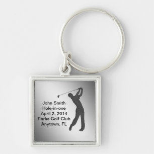 Llavero Personalizable de Conmemoración de Golf Hole-in-o