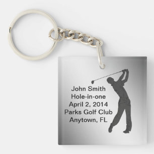 Llavero Personalizable de Conmemoración de Golf Hole-in-on