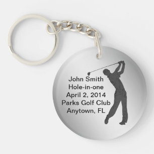 Llavero Personalizable de Conmemoración de Golf Hole-in-on