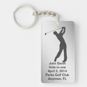 Llavero Personalizable de Conmemoración de Golf Hole-in-on