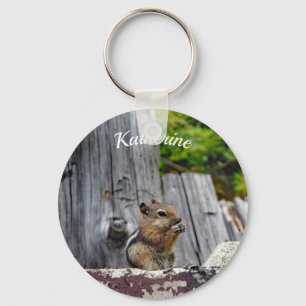 Llavero Personalizable de foto animal de Cute Chipmunk