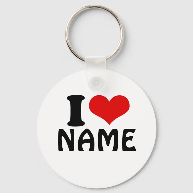 Llavero Personalizable Día de San Valentín Amo Personaliza (Anverso)