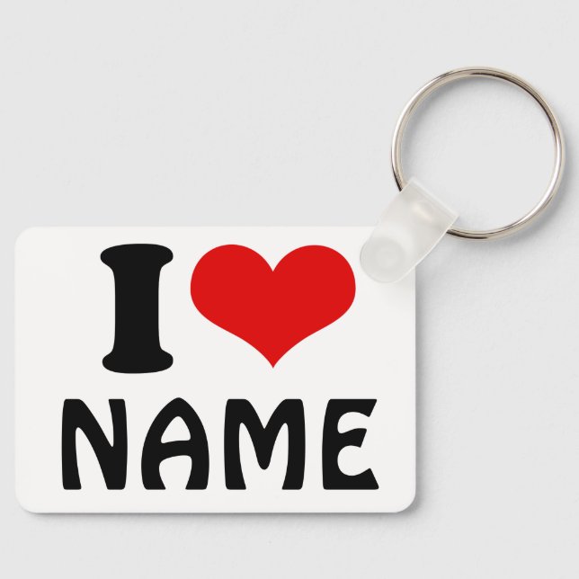 Llavero Personalizable Día de San Valentín Amo Personaliza (Anverso)