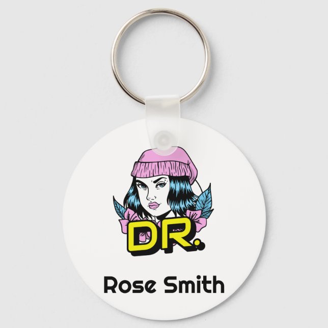 Llavero Personalizable Dr. PhD Médica Regalo de graduación (Anverso)