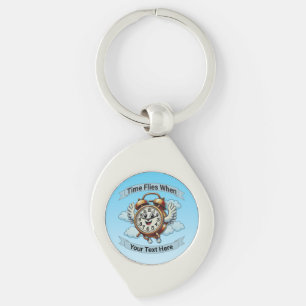 Llavero Personalizable "El tiempo vuela cuando" Reloj vola