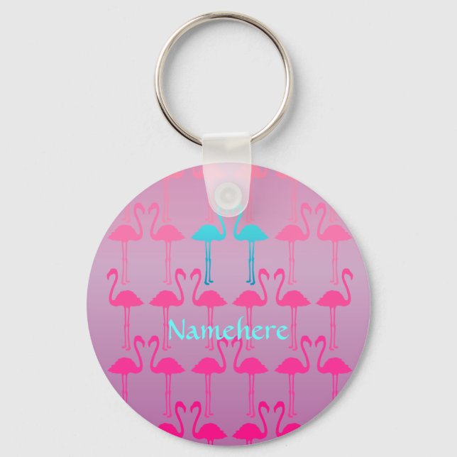 Llavero Personalizable: Flamingo dos (Anverso)