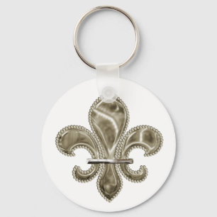 Llavero Personalizable Golden Fleur de Lis