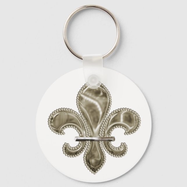 Llavero Personalizable Golden Fleur de Lis (Anverso)