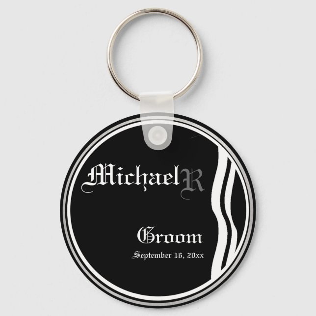 Llavero Personalizable Grooms Keepsake Keychain (Anverso)