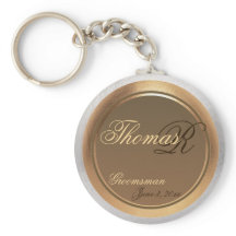 Personalizable Groomsman Keepsake Keychain