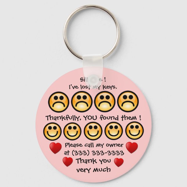 Llavero Personalizable he perdido mi llave clave (Anverso)