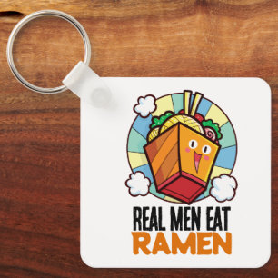 Llavero Personalizable Hombres Reales Comen Ramen