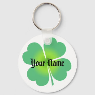 Llavero Personalizable Lucky Four Leaf Clover Keychain