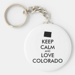 LLAVERO PERSONALIZABLE MANTENER CALMA Y AMAR A COLORADO