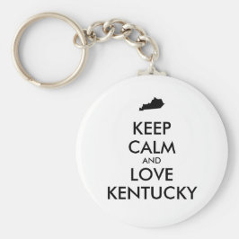 Llavero Personalizable MANTENER CALMA Y AMAR A KENTUCKY