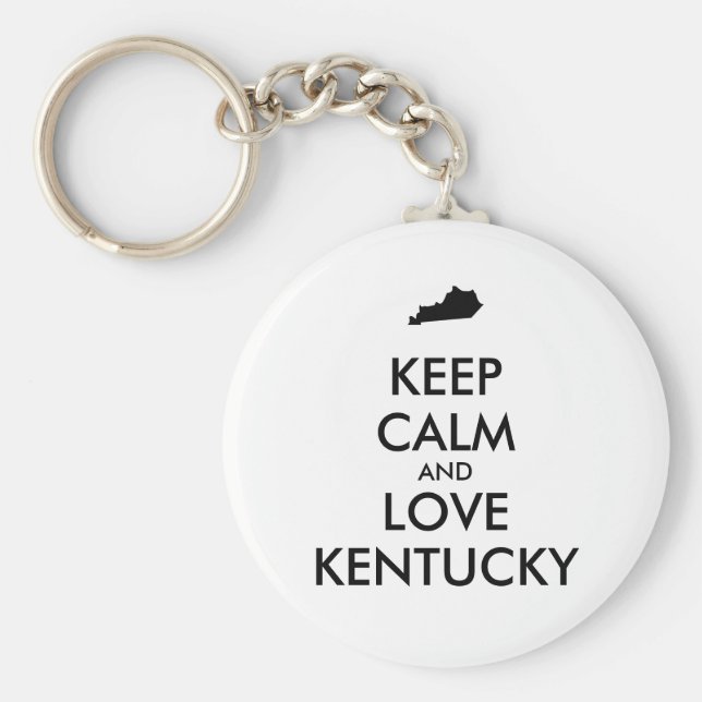 Llavero Personalizable MANTENER CALMA Y AMAR A KENTUCKY (Frente)