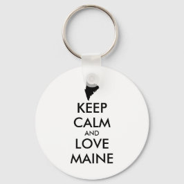 LLAVERO PERSONALIZABLE MANTENER CALMA Y AMAR A MAINE