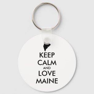 LLAVERO PERSONALIZABLE MANTENER CALMA Y AMAR A MAINE