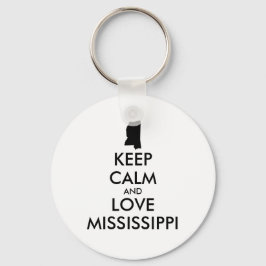 Llavero Personalizable MANTENER CALMA Y AMAR A MISSISSIPPI