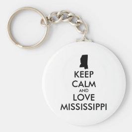 Llavero Personalizable MANTENER CALMA Y AMAR A MISSISSIPPI