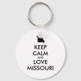 LLAVERO PERSONALIZABLE MANTENER CALMA Y AMAR A MISSOURI