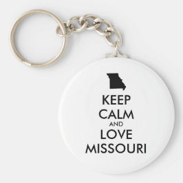 LLAVERO PERSONALIZABLE MANTENER CALMA Y AMAR A MISSOURI