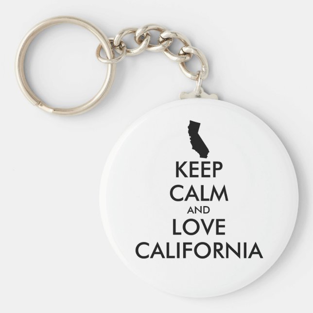 Llavero Personalizable MANTENER CALMA Y AMAR CALIFORNIA (Frente)
