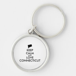 Llavero Personalizable MANTENER CALMA Y AMAR CONECTICUADO