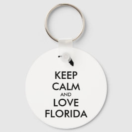 LLAVERO PERSONALIZABLE MANTENER LA CALMA Y AMAR A FLORIDA