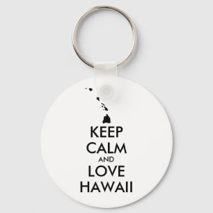 Llavero Personalizable MANTENER LA CALMA Y AMAR A HAWAII