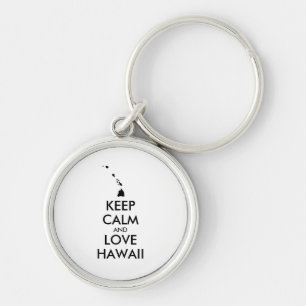 Llavero Personalizable MANTENER LA CALMA Y AMAR A HAWAII