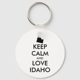 Llavero Personalizable MANTENER LA CALMA Y AMAR A IDAHO