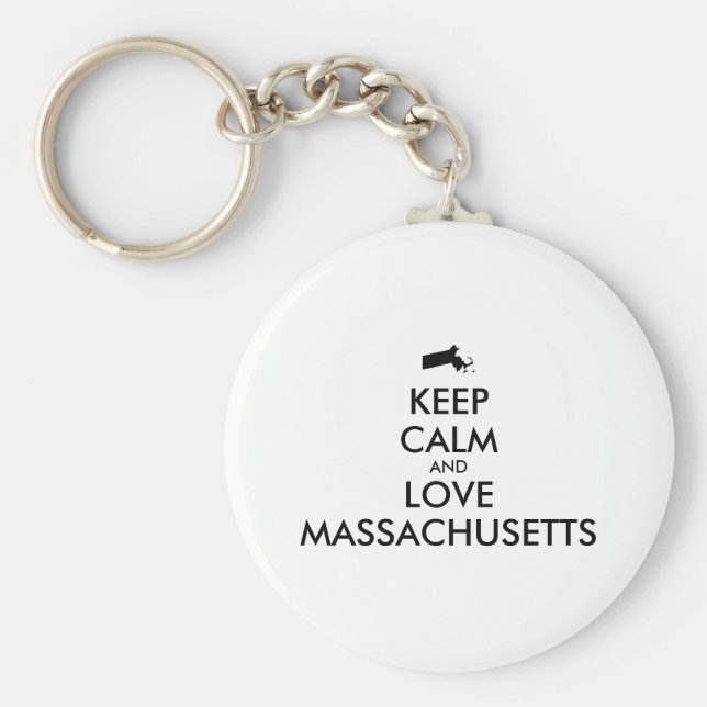 Llavero Personalizable MANTENER LA CALMA Y AMAR A LAS MASS (Frente)