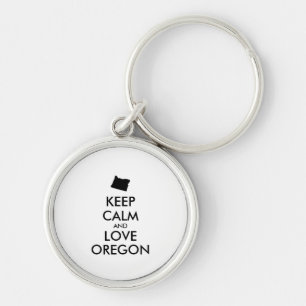 Llavero Personalizable MANTENER LA CALMA Y AMAR A OREGON