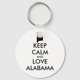 Llavero Personalizable MANTENGA CALMA Y AME A ALABAMA