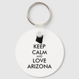 LLAVERO PERSONALIZABLE MANTENGA CALMA Y AME A ARIZONA