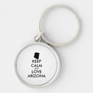 LLAVERO PERSONALIZABLE MANTENGA CALMA Y AME A ARIZONA