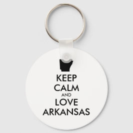 Llavero Personalizable MANTENGA CALMA Y AME A ARKANSAS