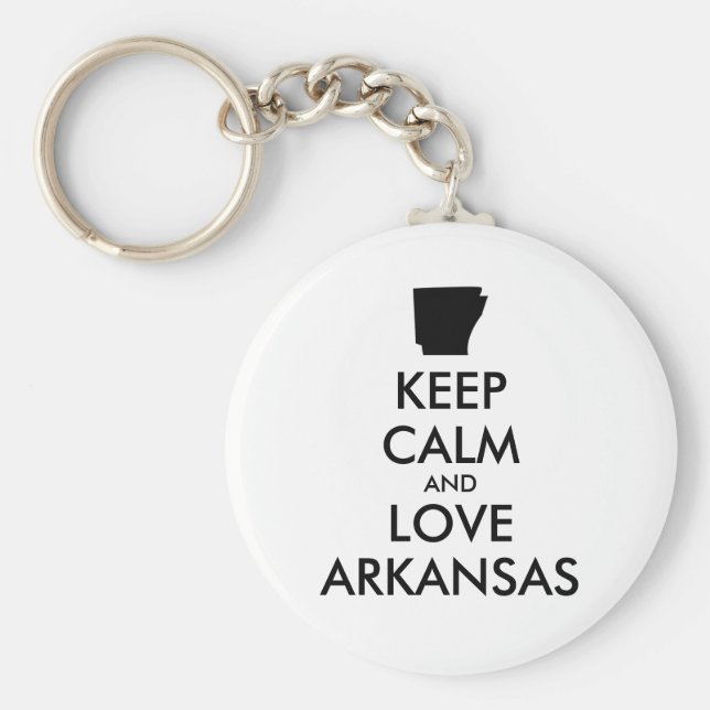 Llavero Personalizable MANTENGA CALMA Y AME A ARKANSAS