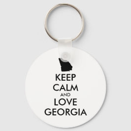 Llavero Personalizable MANTENGA CALMA Y AME A GEORGIA
