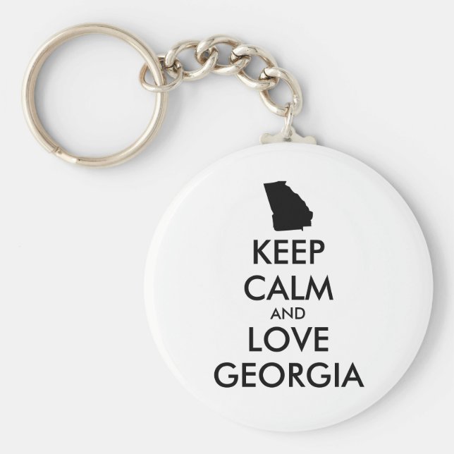 Llavero Personalizable MANTENGA CALMA Y AME A GEORGIA (Frente)
