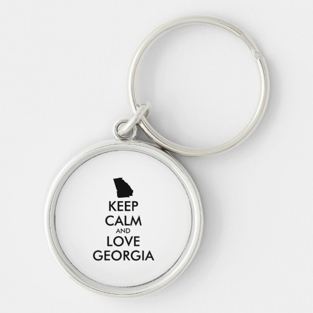 Llavero Personalizable MANTENGA CALMA Y AME A GEORGIA (Frente)